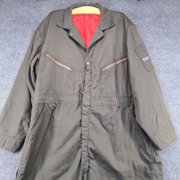 OshKosh B'Gosh Sanforized Insulated Coveralls Green Size L Vintage Union Made - Picture 3 of 14